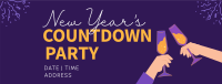 Cheers To New Year Countdown Facebook Cover