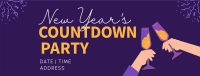 Cheers To New Year Countdown Facebook Cover Image Preview