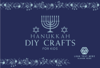 Floral Hanukkah Pinterest Cover Design