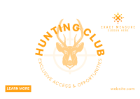 Hunting Club Deer Postcard Image Preview