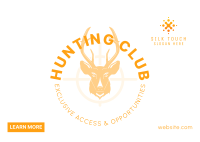 Hunting Club Deer Postcard Image Preview