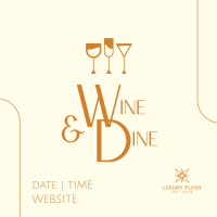 Wine and Dine Night Instagram Post