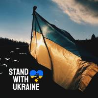 Stand with Ukraine Linkedin Post Design