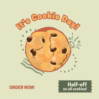 Cookie Day Illustration Instagram Post Image Preview