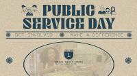 Retro Minimalist Public Service Day Animation