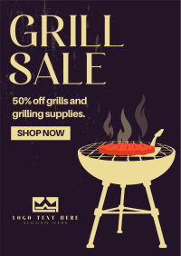 Fiery Hot Grill Poster