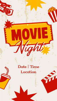 Retro Movie Night TikTok Video