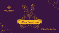 World Cancer Day Lungs Illustration Facebook Event Cover