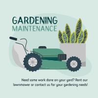 Garden Lawnmower Instagram Post Design