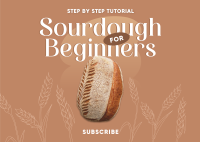 Beginner Sourdough Tutorial Postcard Design