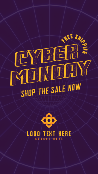 Vaporwave Cyber Monday Instagram Reel Image Preview