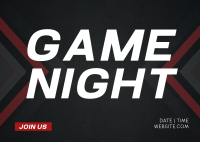 Game Night Postcard Design