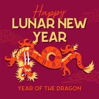 Lunar Year Chinese Dragon Instagram Post