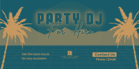 Synthwave DJ Party Service Twitter Post