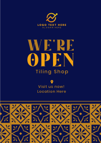 Tiling Shop Opening Poster