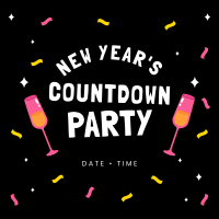 New Year Countdown Party Instagram Post