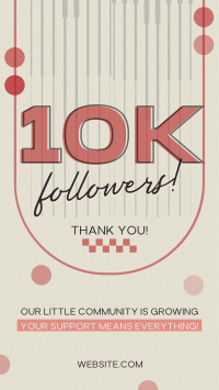 Retro Minimal Thank You Follower Instagram Reel Image Preview