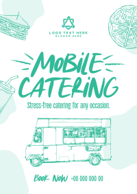 Handdrawn Food Truck Flyer Design