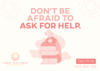 Ask for Help Postcard