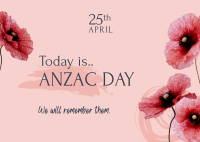 Anzac Day Message Postcard Design