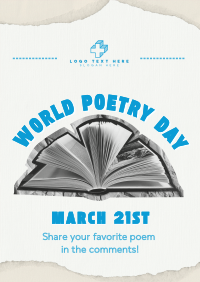 Poetry Day Book Poster Design