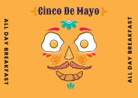 Cinco De Mayo Breakfast Postcard