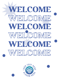 Welcome Shapes Poster