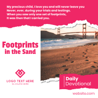 Footprints in the Sand Instagram Post