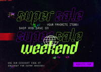 Super Sale Weekend Postcard