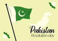 Pakistan Day Flag Postcard