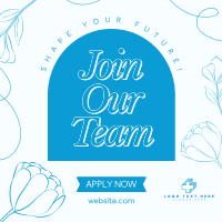 Floral Now Hiring Instagram Post