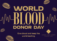 World Blood Donation Day Postcard Design