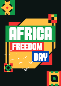 Tiled Freedom Africa Poster