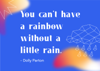 Little Rain Quote Postcard