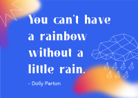 Little Rain Quote Postcard Image Preview