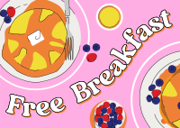 Breakfast Treat Postcard Design