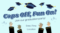 Caps Off Fun On Graduation Party Animation