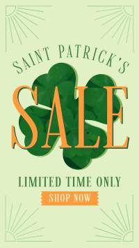 St. Patrick's Sale Clover Instagram Story