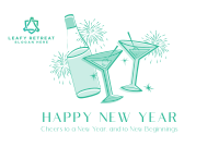 New Year Cheers Pinterest Cover Image Preview