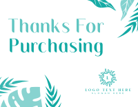 Tropical Small Business Thank You Card