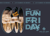 Fun Friday Party Celebrate Postcard Design