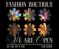 Quirky Boutique Business Hours Facebook Post