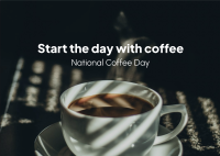 Start with Coffee Postcard