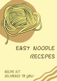 Raw Noodles Illustration Poster