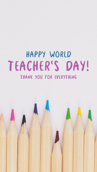 Teacher's Day Color Pencil Facebook Story