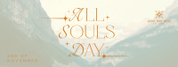 Sparkly All Souls Day Greeting Facebook Cover Design