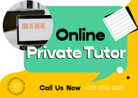 Online Private Tutor Postcard