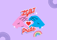 LGBT Pride Sign Postcard