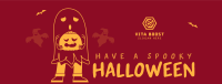 Trick or Treat Ghost Facebook Cover Image Preview