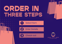 Simple Shop Order Guide Postcard Design